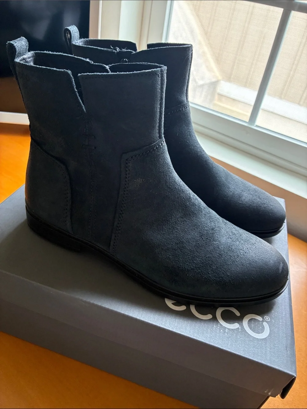 Ecco Touch Black Suede Ankle Boot